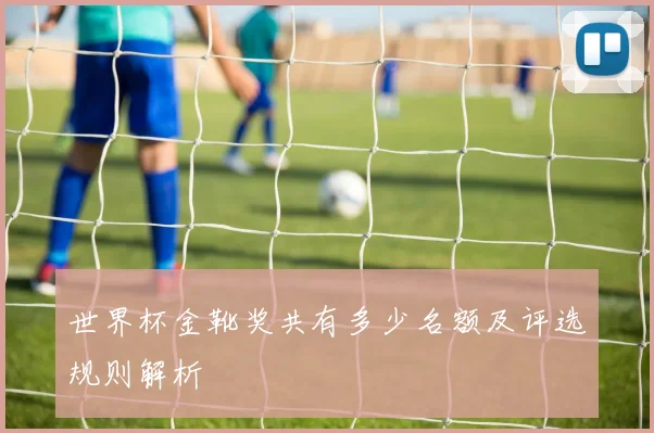 世界杯金靴奖共有多少名额及评选规则解析
